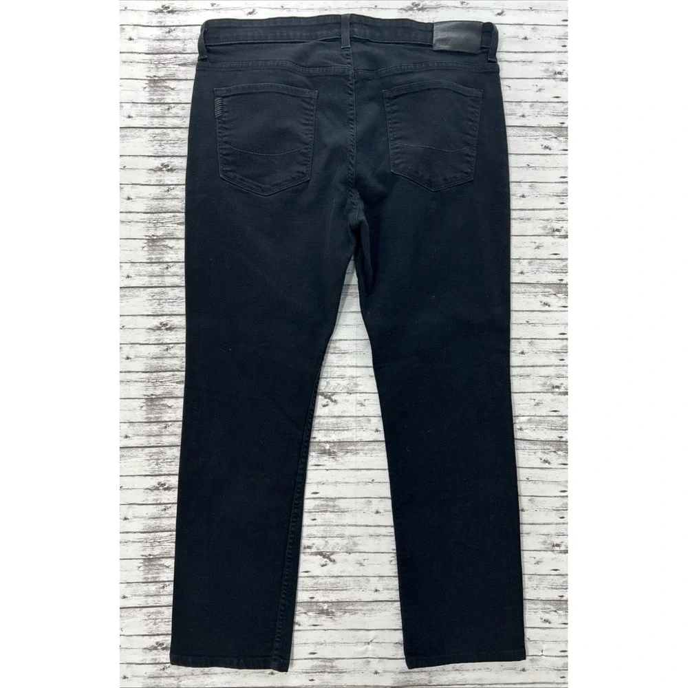 PAIGE Federal Black Straight Leg Jeans Men's Size 34x29 Stretch Made In USA EUC